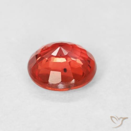 Zafiro Rojo claro natural de 0.76 ct, Redondo, VS
