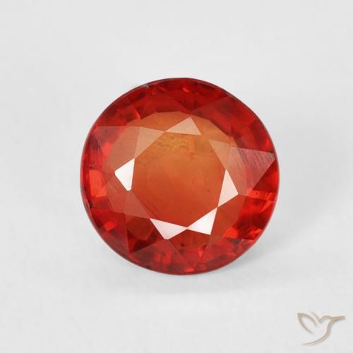 0.77ct Natural Rojo claro Zafiro, Redondo, VS