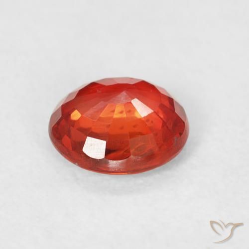 Zafiro Rojo claro natural de 0.77 ct, Redondo, VS