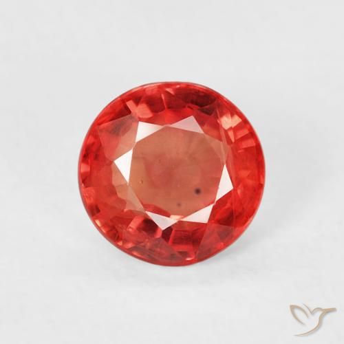 0.78ct Natural Rojo claro Zafiro, Redondo, VS