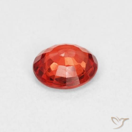 Zafiro Rojo claro natural de 0.52 ct, Redondo, VS