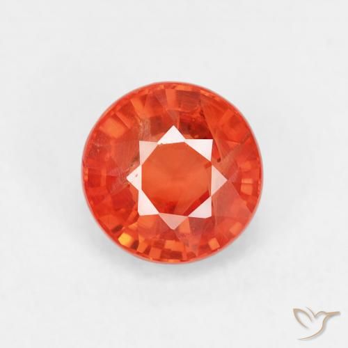 0.98ct Natural Rojo medio Zafiro, Redondo, VS