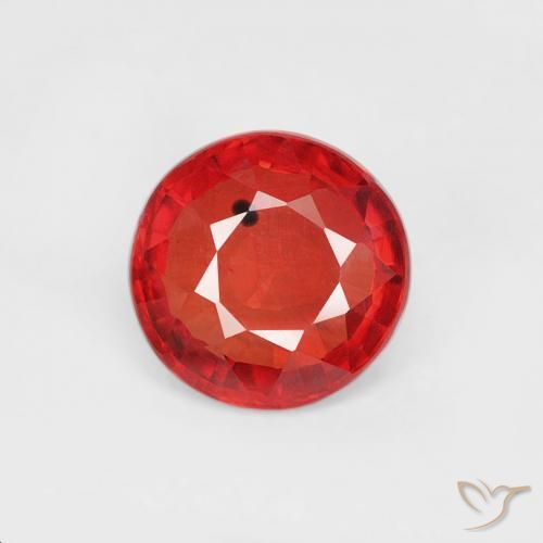 0.73ct Natural Rojo claro Zafiro, Redondo, VS