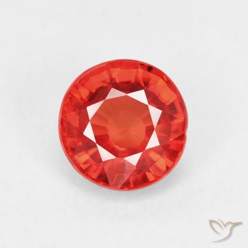 0.95ct Natural Rojo medio Zafiro, Redondo, VS