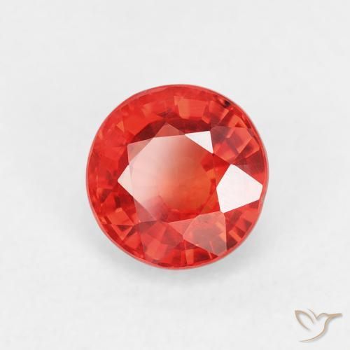 Zafiro Rojo medio natural de 0.95 ct, Redondo, VS