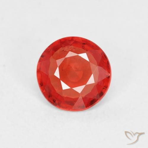0.51ct Natural Rojo claro Zafiro, Redondo, VS