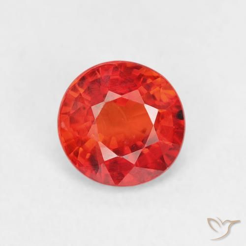 0.78ct Natural Rojo claro Zafiro, Redondo, VVS-VS