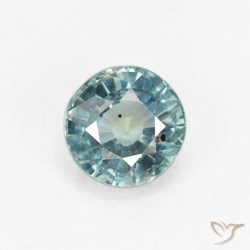 0.85ct Natural Azul muy claro Zafiro, Redondo, VS