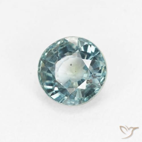 Zafiro Azul muy claro natural de 0.85 ct, Redondo, VS