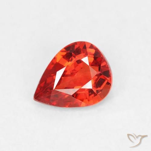 0.40ct Natural Rojo medio Zafiro, En forma de pera, VVS-VS