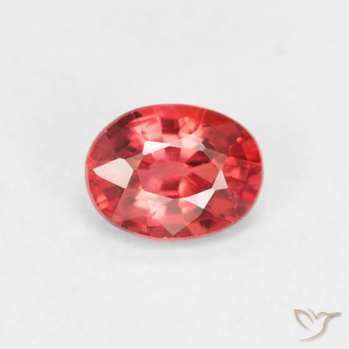 0.41ct Natural Rojo medio Zafiro, Ovalada, VVS