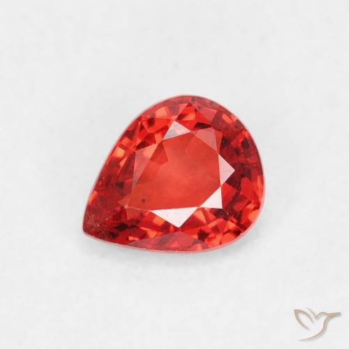 0.44ct Natural Rojo claro Zafiro, En forma de pera, VVS-VS