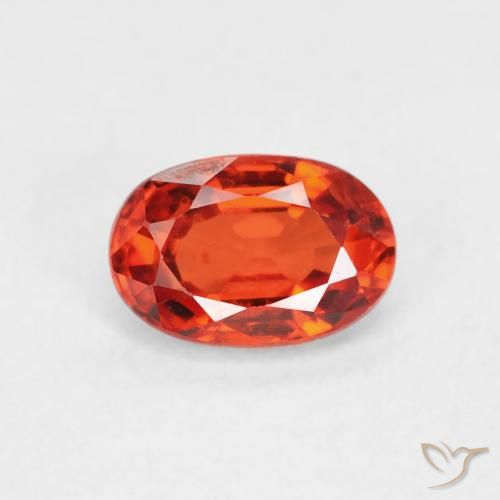 0.76ct Natural Naranja rojizo Zafiro, Ovalada, VVS-VS