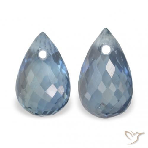1.51ctw Natural Azul Zafiro, Corte Briolette, VS