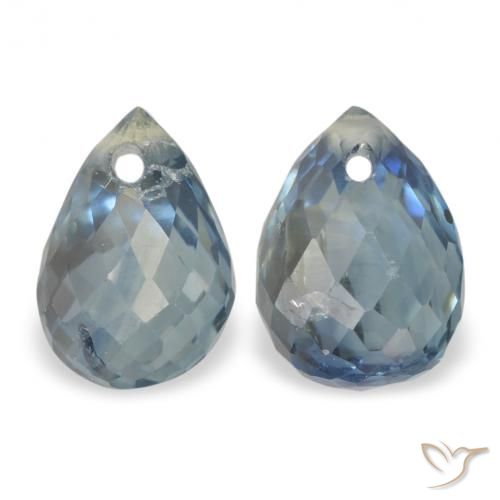1.44ctw Natural Cerceta Zafiro, Corte Briolette, VS