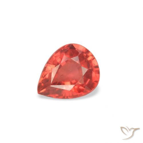 0.42ct Natural Rojo intenso Zafiro, En forma de pera, VS