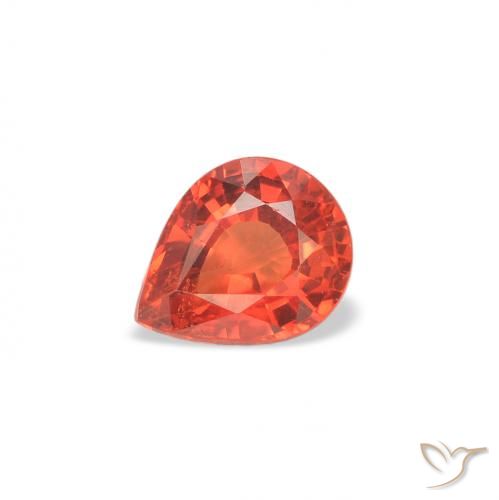 0.46ct Natural Rojo intenso Zafiro, En forma de pera, VS