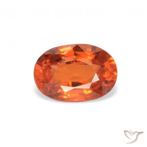 0.73ct Natural Naranja fuego Zafiro, Ovalada, VS