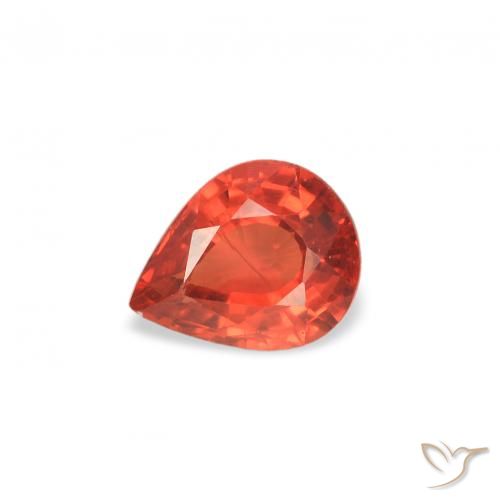 0.46ct Natural Rojo medio Zafiro, En forma de pera, VS
