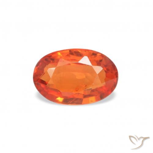 0.54ct Natural Naranja medio Zafiro, Ovalada, VS