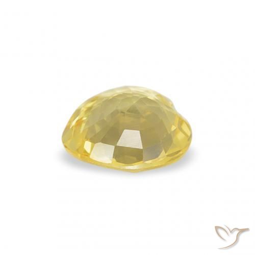 Zafiro Amarillo medio natural de 0.32 ct, Corazón, VVS