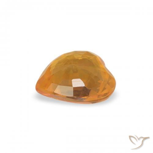 Zafiro Oro natural de 0.37 ct, Corazón, VVS