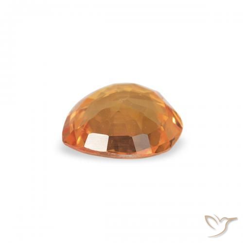 Zafiro Naranja claro natural de 0.32 ct, Corazón, VVS