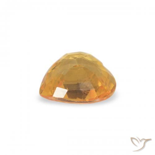 Zafiro Naranja claro natural de 0.35 ct, Corazón, VVS