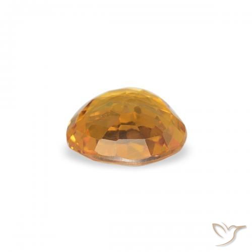 Zafiro Dorado naranja intenso natural de 0.34 ct, Corazón, VVS