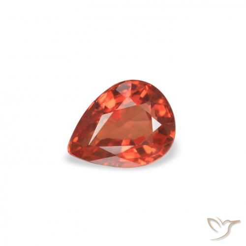 0.39ct Natural Rojo medio Zafiro, En forma de pera, VVS-VS
