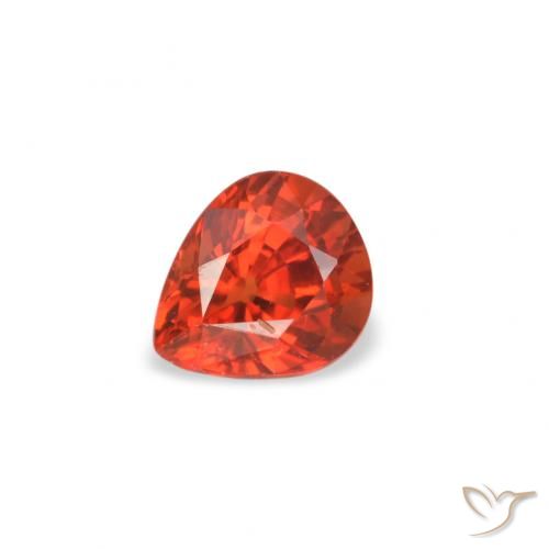 0.45ct Natural Rojo carmesí claro Zafiro, En forma de pera, VVS-VS