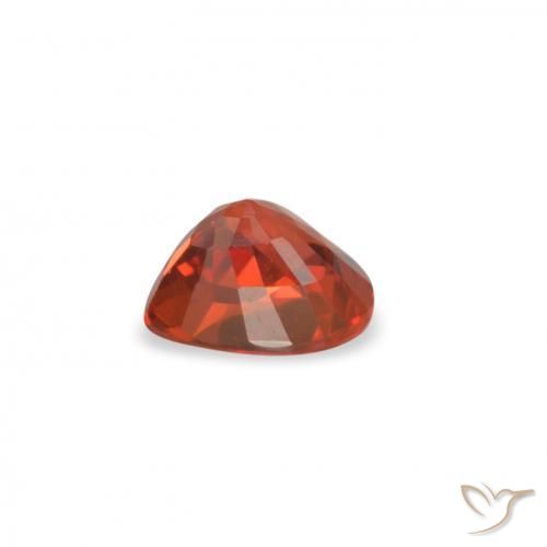 Zafiro Rojo carmesí claro natural de 0.45 ct, En forma de pera, VVS-VS