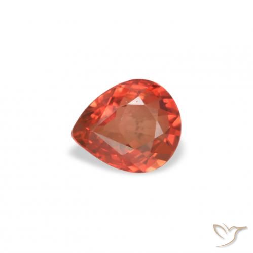 0.43ct Natural Rojo medio Zafiro, En forma de pera, VVS-VS