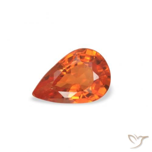 0.46ct Natural Rojo intenso Zafiro, En forma de pera, VVS-VS