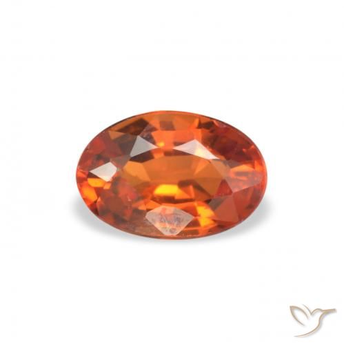 0.65ct Natural Naranja fuego Zafiro, Ovalada, VVS-VS
