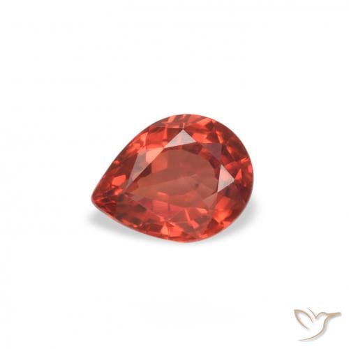 0.45ct Natural Rojo carmesí claro Zafiro, En forma de pera, VVS-VS