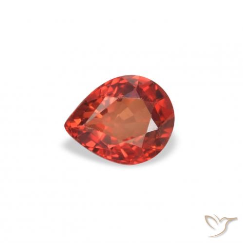 0.42ct Natural Rojo claro Zafiro, En forma de pera, VVS-VS