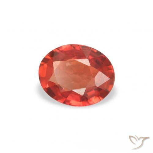 Zafiro Rojo intenso natural de 0.33 ct, Ovalada, VVS