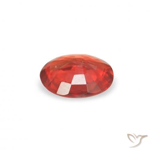 Zafiro Rojo intenso natural de 0.33 ct, Ovalada, VVS