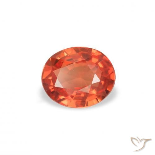 Zafiro Rojo carmesí claro natural de 0.33 ct, Ovalada, VVS