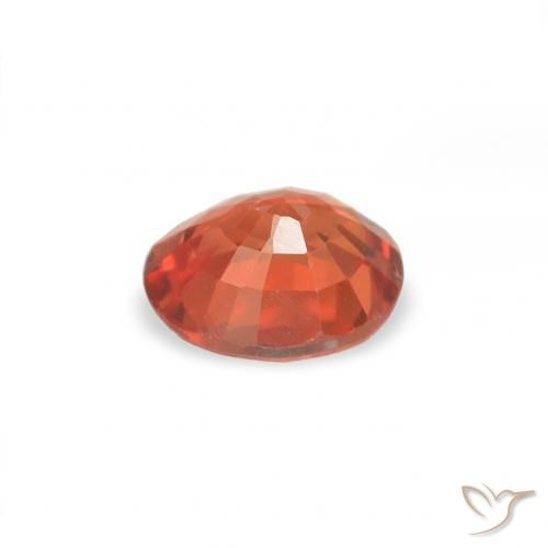 Zafiro Naranja rojizo natural de 0.38 ct, Ovalada, VVS
