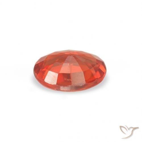 Zafiro Rojo carmesí claro natural de 0.37 ct, Ovalada, VS