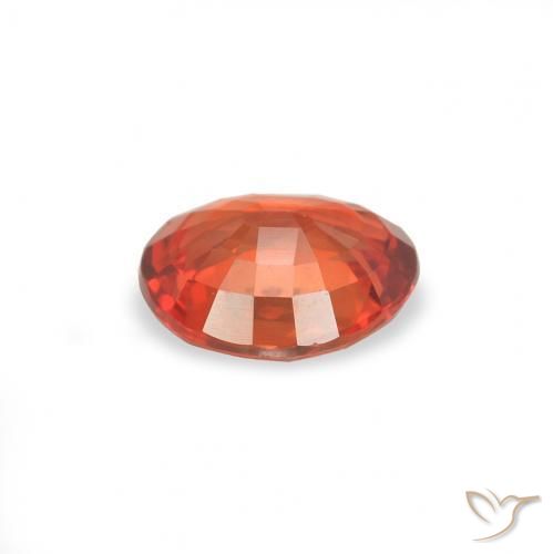 Zafiro Rojo carmesí claro natural de 0.41 ct, Ovalada, VS