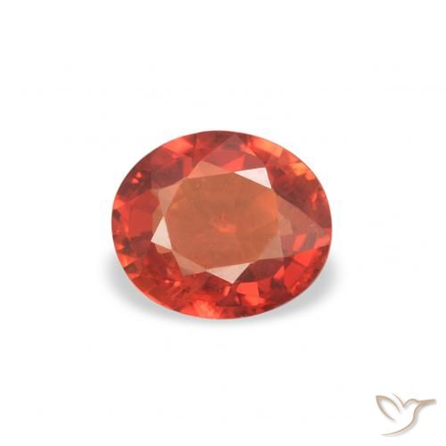 0.36ct Natural Naranja cálido Zafiro, Ovalada, VS
