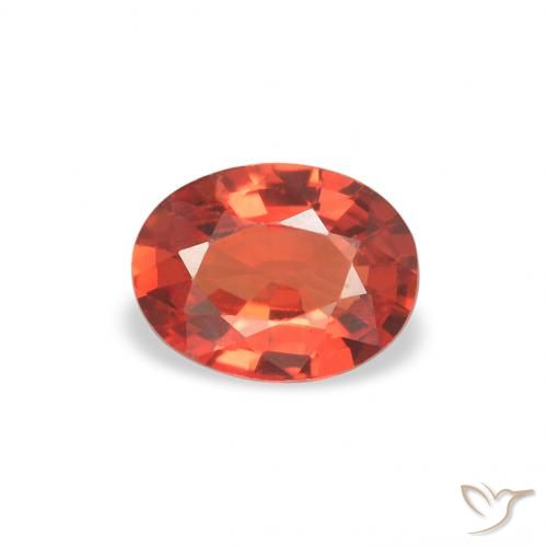 0.36ct Natural Rojo intenso Zafiro, Ovalada, VS