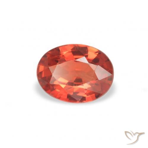 Zafiro Rojo intenso natural de 0.36 ct, Ovalada, VS