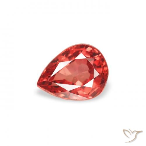 0.43ct Natural Rojo medio Zafiro, En forma de pera, VS