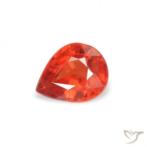 0.42ct Natural Rojo intenso Zafiro, En forma de pera, VS