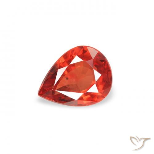 0.38ct Natural Rojo intenso Zafiro, En forma de pera, VS