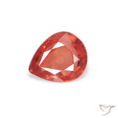 0.49ct Natural Rojo intenso Zafiro, En forma de pera, VS
